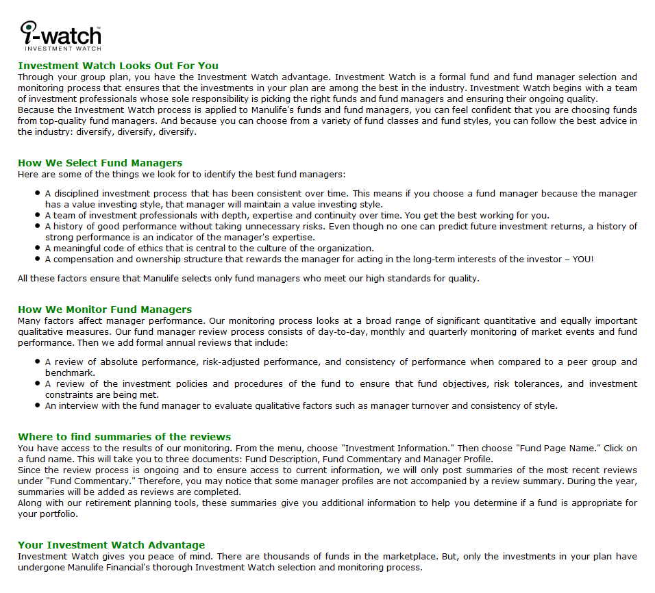 Investment Watch
