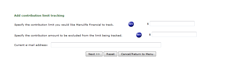 Contributions - Add Contribution Limit