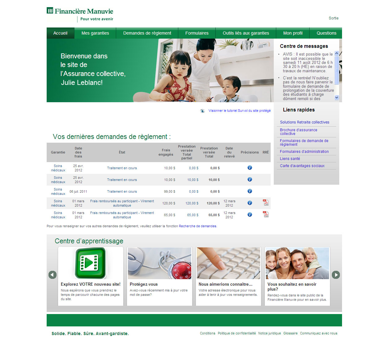 Group Benefits Home Page