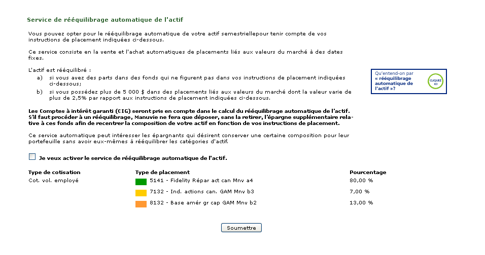 Automatic Asset Rebalancing