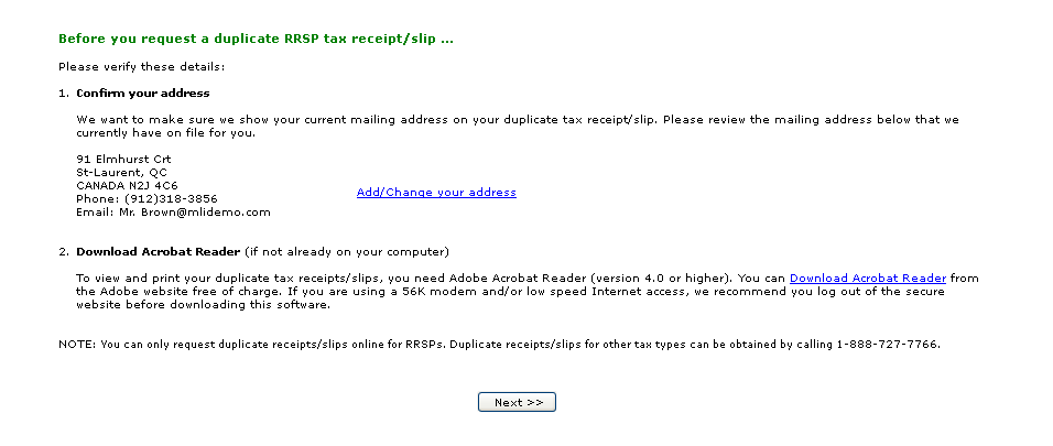 Duplicate Tax ReceiptsSlips