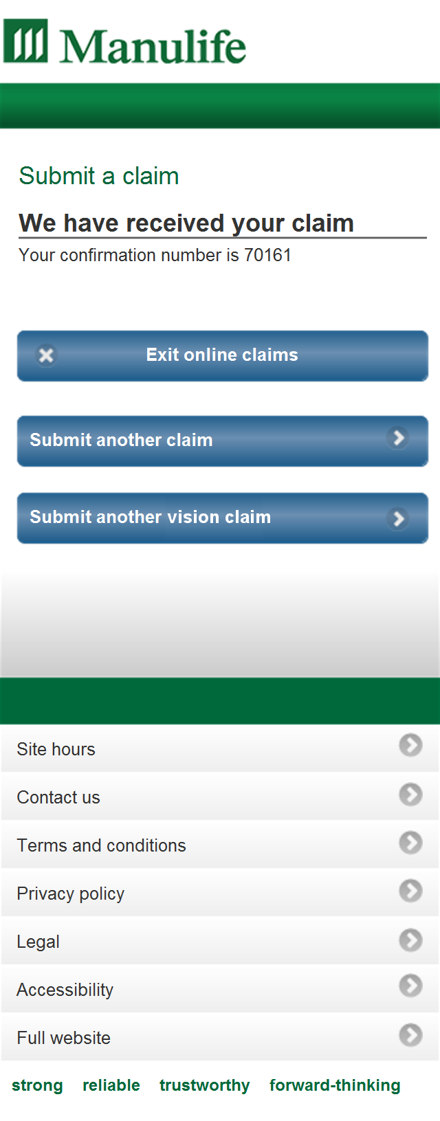 Submit a claim