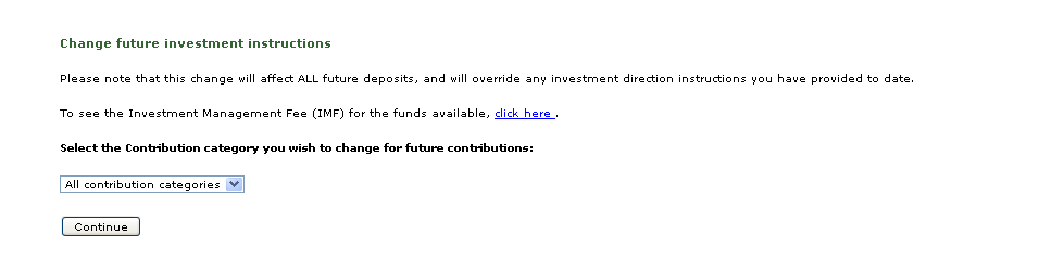 Change future investment instructions Different Portfolio