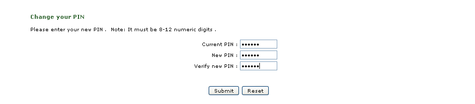 Change My PIN