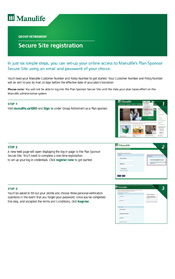 Registering on the Plan Sponsor Secure Site