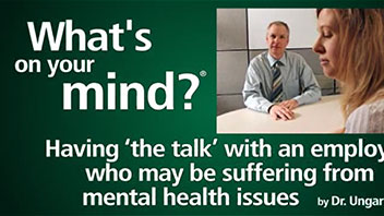 Having ‘the talk’ with an employee who may be suffering from mental health issues video thumbnail